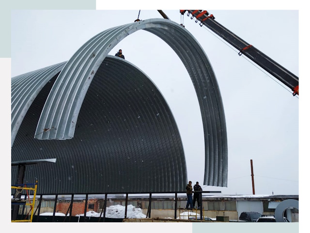 Полукруглые ангары в Тамбове